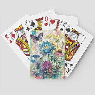 Jeu De Cartes Rêve Aquatique Floral Vibrant