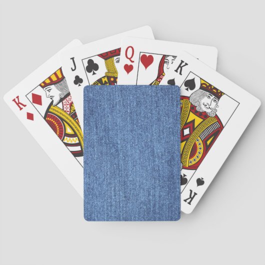 Jeu De Cartes Revêtement bleu blanc Denim - Regarder l'image (dos)