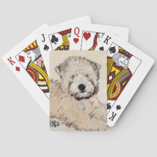 Jeu De Cartes Revêtu doux Roue Peinture Terrier Art original