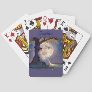 Jeu De Cartes Rêveur au Clair de Lune - Ciel Nocturne Serein