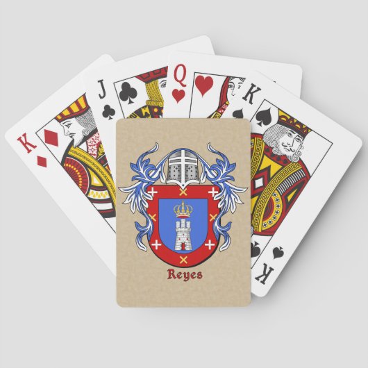 Jeu De Cartes Reyes Bouclier héraldique avec manteau (dos)