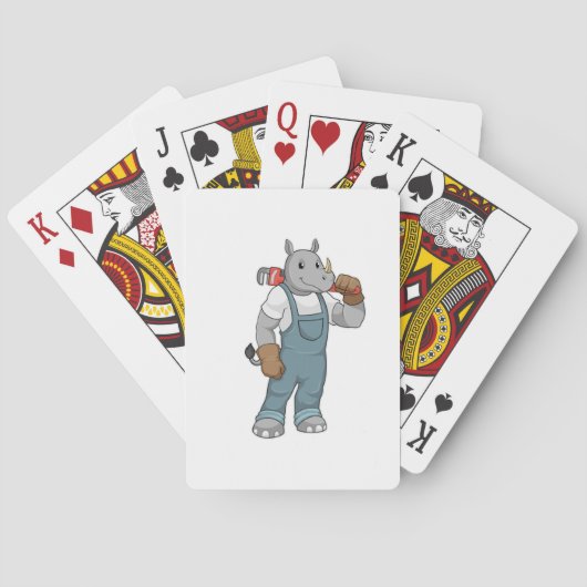 Jeu De Cartes Rhino en Handyman avec Pince à pompe à eau (dos)