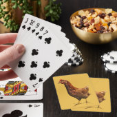 Jeu De Cartes Rhode Island Red Hen Jouant aux cartes (In Situ)