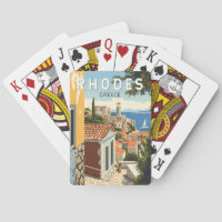 Rhodes Grèce Vieille Ville Voyage Art Vintage