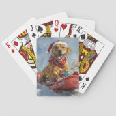 Jeu De Cartes Rhodesian Ridgeback Dog dans Sledge Noël (dos)