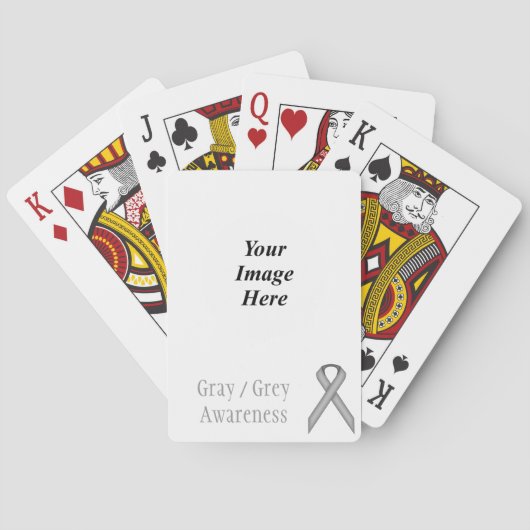 Jeu De Cartes Ribbon gris/gris standard par Kenneth Yoncich (dos)