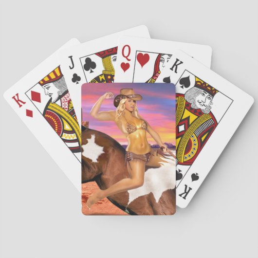 JEU DE CARTES RIDE’M BRONCO COWGIRL (dos)