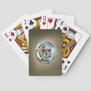 Jeu De Cartes RIDEAUX SKULL gris