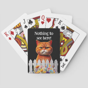 Jeu De Cartes Rien à voir ici .. humour de chat
