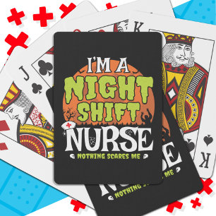 Jeu De Cartes Rien N'A Peur Drôle Halloween Night Shift Infirmiè