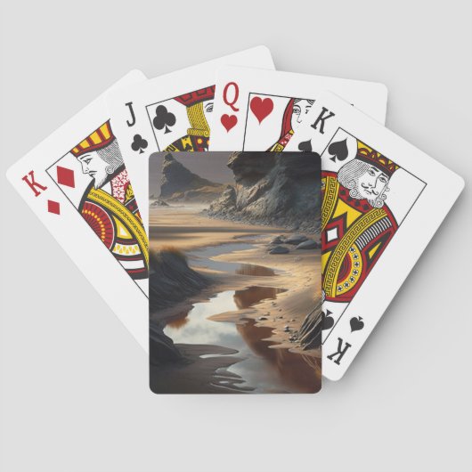 Jeu De Cartes Rivage au coucher du soleil (dos)