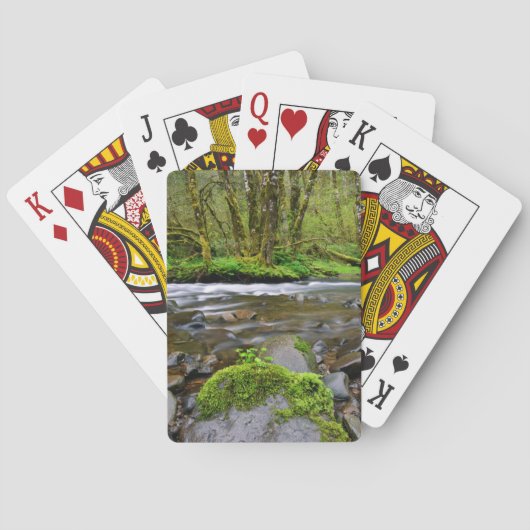 Jeu De Cartes Rivière dans la forêt verte, Oregon (dos)
