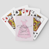 Jeu De Cartes Robe mariage Rose Fleur Fille Whimsical (dos)