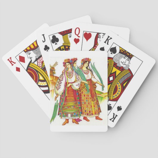Jeu De Cartes Robe ukrainienne traditionnelle de Kyivschyna (dos)