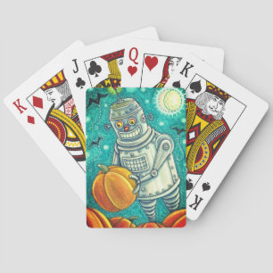 JEU DE CARTES ROBOT PICER CITROUILLES, HALLOWEEN HOMME MÉCANIQUE