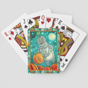 JEU DE CARTES ROBOT PICER CITROUILLES, HALLOWEEN HOMME MÉCANIQUE