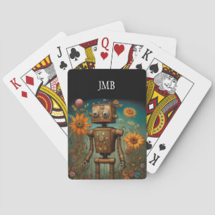 Jeu De Cartes Robot Whimsical Garden ART NUMÉRIQUE
