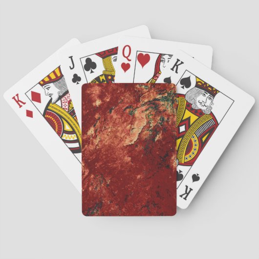 Jeu De Cartes Roche peinte en rouge (dos)