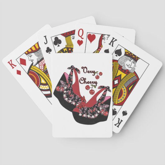 Jeu De Cartes Rockabilly Very Cherry Shoes (dos)