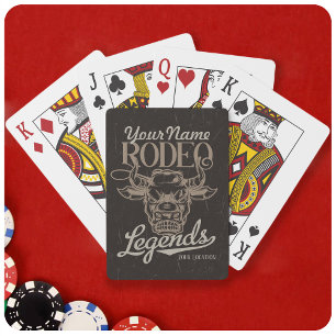 Jeu De Cartes Rodeo Personnalisé Vieil Ouest Attelage de Bœuf Lé