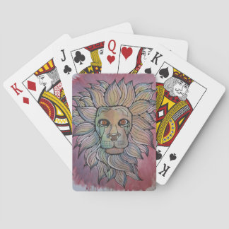 Jeu De Cartes Roi de Rose Aquarelle Originale