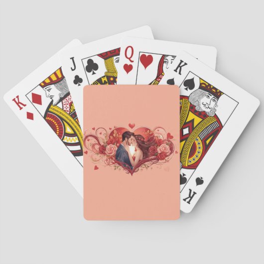 Jeu de cartes Romance : Édition Cœur (dos)