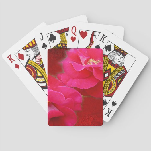 Jeu De Cartes Romance et Roses rouges (dos)