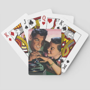 Jeu De Cartes Romance vintage, amour du lycée en amour
