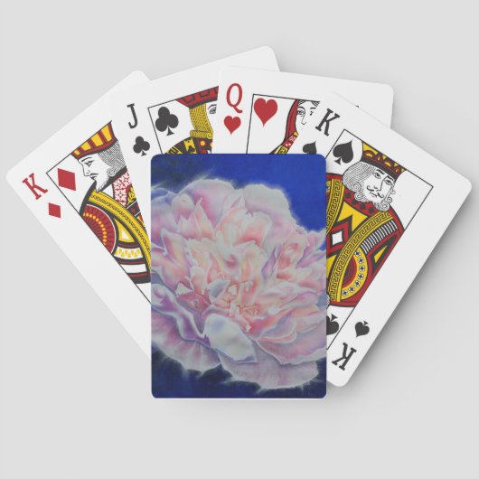 Jeu De Cartes Romantique élégante couleur rose blanc pastel (dos)