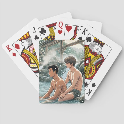 Jeu De Cartes Romantique hiver onsen (dos)
