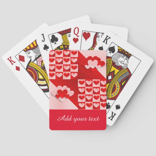 Jeu De Cartes Romantique Saint Valentin Coeurs d'amour Rouge Coe (dos)