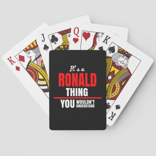 Jeu De Cartes Ronald ce que tu ne comprendrais pas nom (dos)
