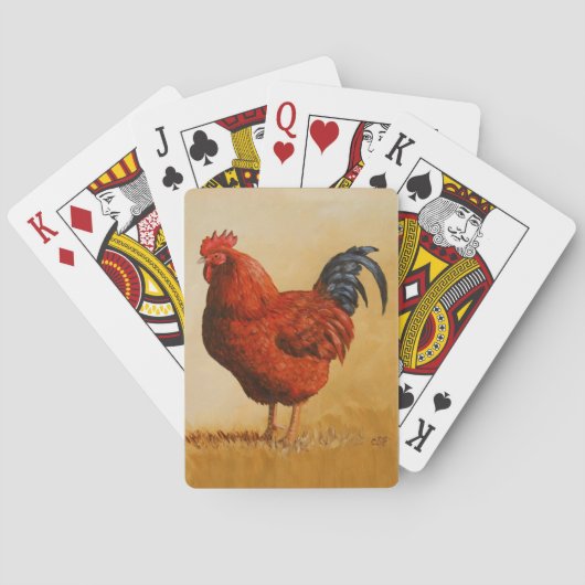 Jeu De Cartes Rooster chicken de Rhode Island (dos)