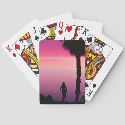 JEU DE CARTES ROSE (dos)