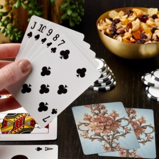 Jeu De Cartes Rose Baroque