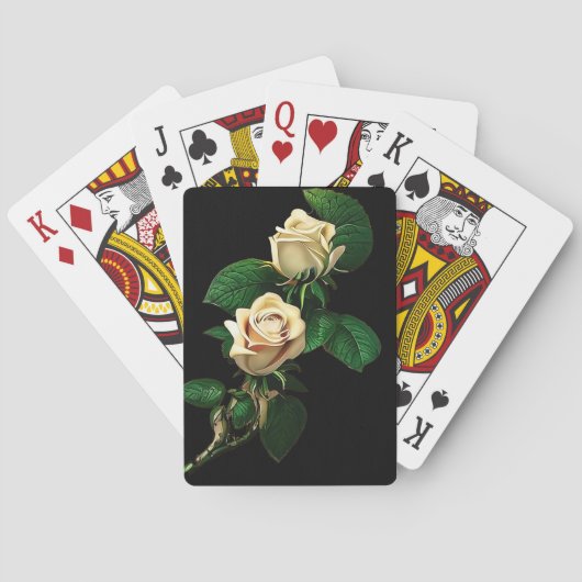 Jeu De Cartes Rose blanche (dos)
