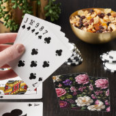 Jeu De Cartes Rose en velours noir (In Situ)