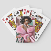 Jeu De Cartes Rose Et Vert Chic (dos)