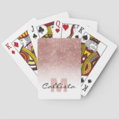 Jeu De Cartes Rose glamour Parties scintillant or Sequin Ombre M (dos)