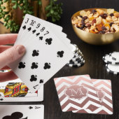 Jeu De Cartes Rose Gold Chevrons Monogram (In Situ)