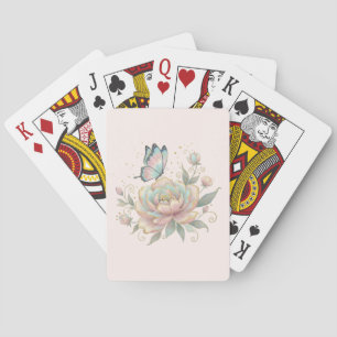 Jeu De Cartes Rose Magique et Couleurs Pastel de Papillon