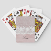 Jeu De Cartes Rose romantique Blush Rose Blanche dentelle Floral (dos)