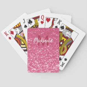 Jeu De Cartes Rose rose clair faux pétille parties scintillant M