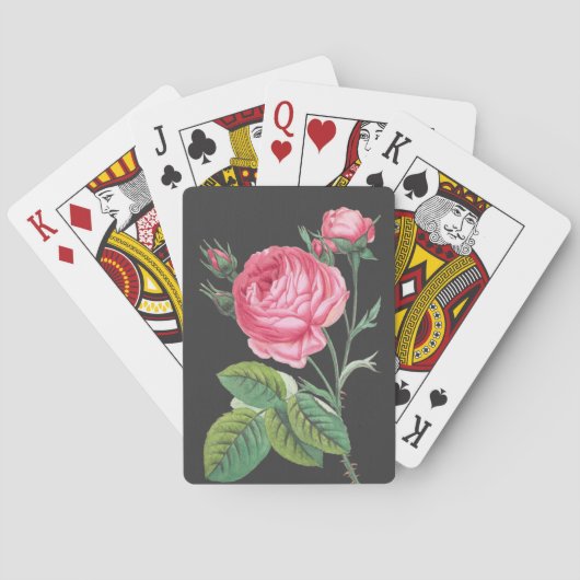 Jeu De Cartes Rose rose florale moderne (dos)