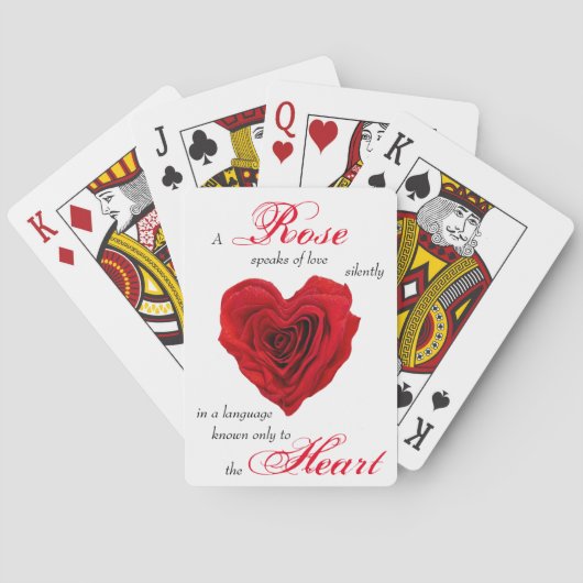 Jeu De Cartes Rose rouge (dos)