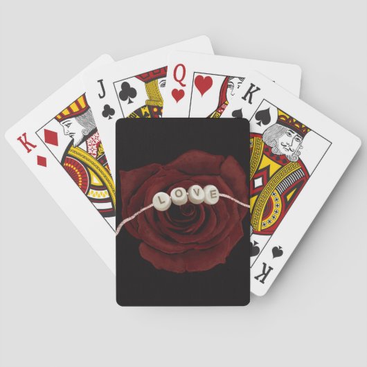 Jeu De Cartes Rose rouge (dos)