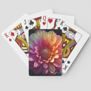 Jeu De Cartes Rose Rouge Orange Jaune Violet Dahlia Fleur
