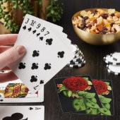 Jeu De Cartes Rose rouge vintage (In Situ)