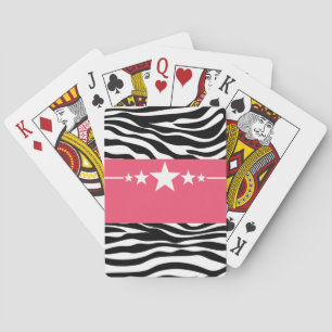 Jeu De Cartes Rose Sassy Star Zebra Jouer des cartes