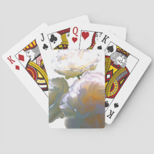 Jeu De Cartes Roses blanches élégantes aux teintes pêche et oran